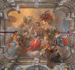Next<span>Naples, Royal Palace, vault of the Diplomatic Room, painting by Francesco De Mura</span><i>→</i>